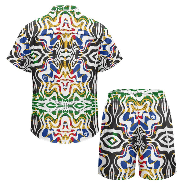 TMMG HAITI HAITIAN FLAG WATER FREQUENCY MEN CABANA SET