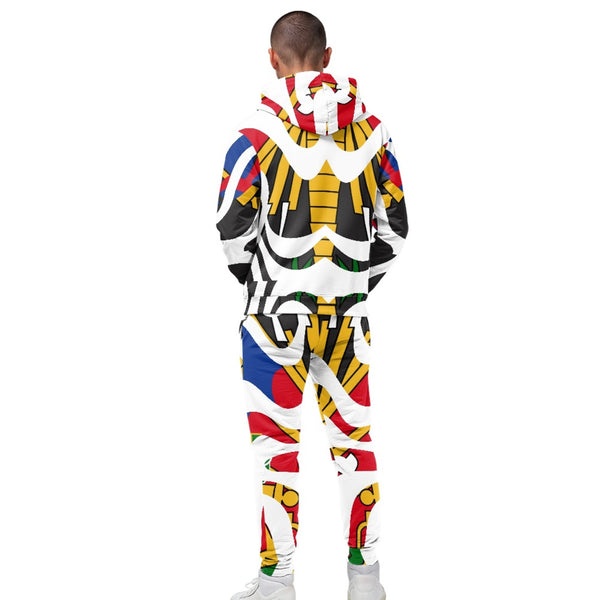 TMMG HAITI HAITIAN FLAG LIQUID HOODIE AND JOGGERS SET