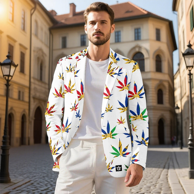 TMMG HAITI HAITIAN FLAG MARIJUANA BLAZER