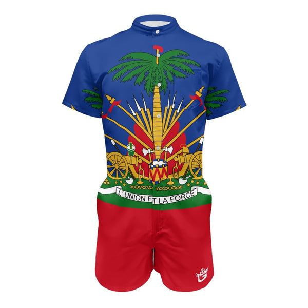 TMMG HAITI HAITIAN FLAG MEN'S SHIRT JUMPSUIT