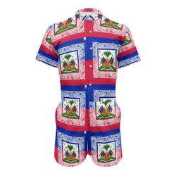 TMMG HAITI HAITIAN FLAG MEN'S SHIRT JUMPSUIT