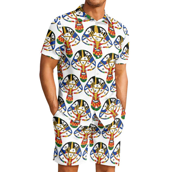 TMMG HAITI HAITIAN FLAG MUSHROOMS MENS CABANA SET PRINT COLLECTION