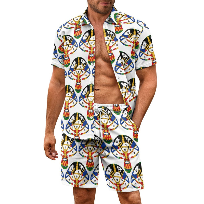 TMMG HAITI HAITIAN FLAG MUSHROOMS MENS CABANA SET PRINT COLLECTION