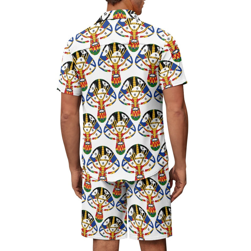 TMMG HAITI HAITIAN FLAG MUSHROOMS MENS CABANA SET PRINT COLLECTION