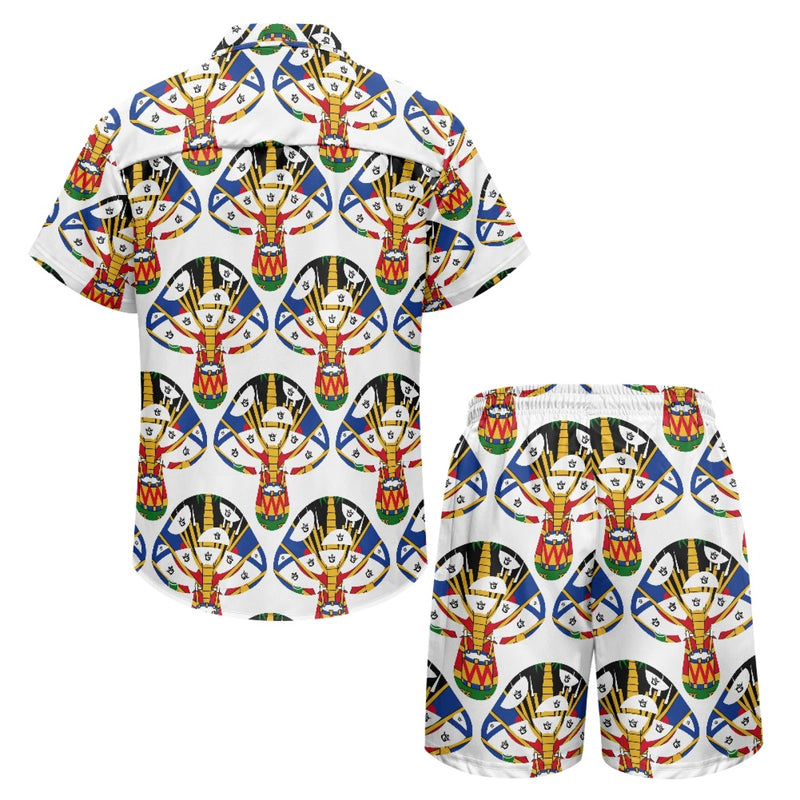 TMMG HAITI HAITIAN FLAG MUSHROOMS MENS CABANA SET PRINT COLLECTION