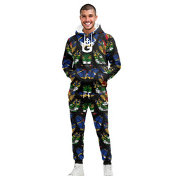 TMMG HAITI HAITIAN FLAG PALM TREE LEAVES HOODIE AND JOGGERS SET