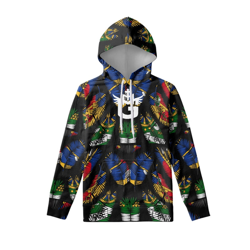 TMMG HAITI HAITIAN FLAG PALM TREE LEAVES HOODIE AND JOGGERS SET