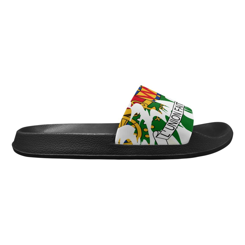 TMMG HAITI HAITIAN FLAG TIE DYE L'UNION FAIT LA FORCE ADULT SANDALS