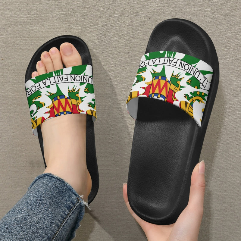 TMMG HAITI HAITIAN FLAG TIE DYE L'UNION FAIT LA FORCE ADULT SANDALS