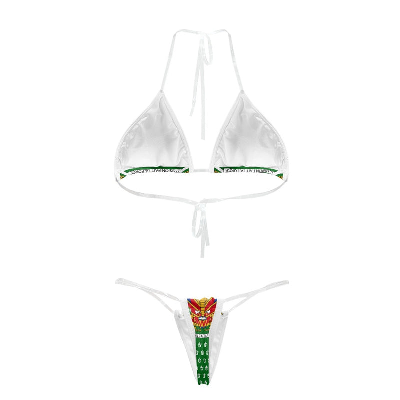 TMMG HAITI HAITIAN FLAG TRANSPARENT STRING BIKINI