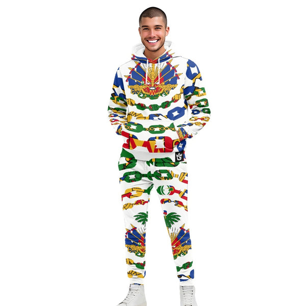 TMMG HAITI HAITIAN FLAG URBAN LINK HOODIE AND JOGGERS SET