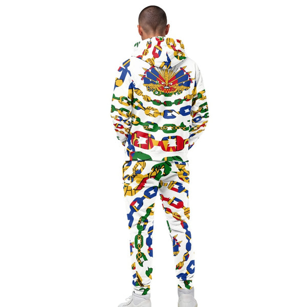 TMMG HAITI HAITIAN FLAG URBAN LINK HOODIE AND JOGGERS SET