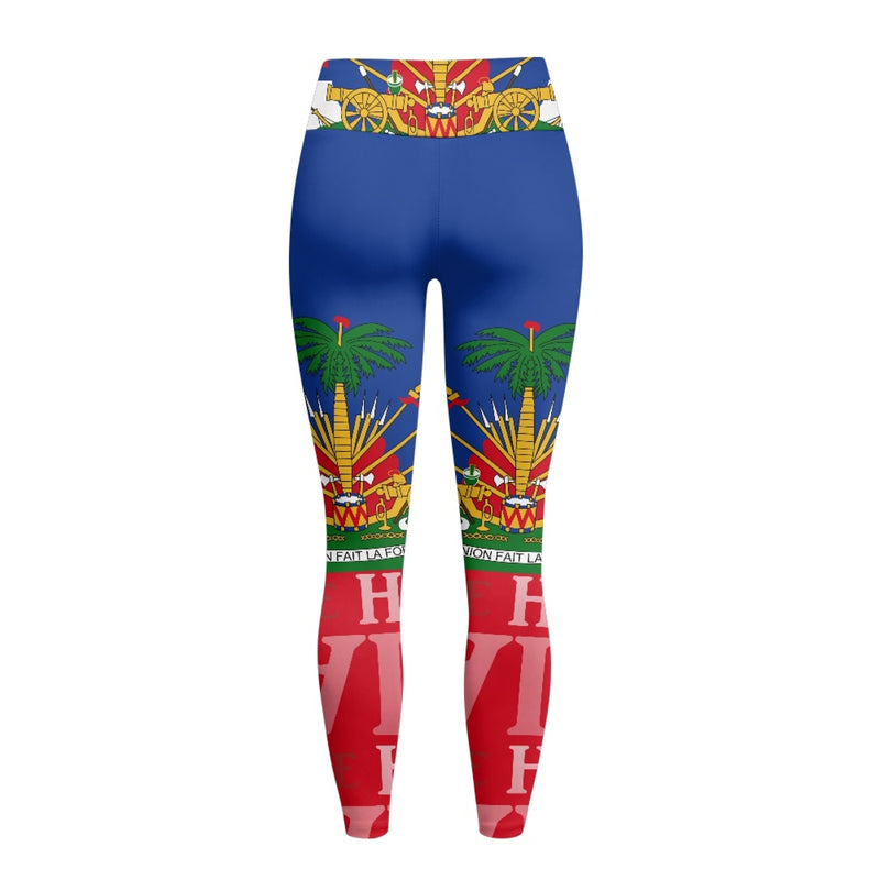 TMMG HAITI HAITIAN FLAG Women's yoga pants with pockets