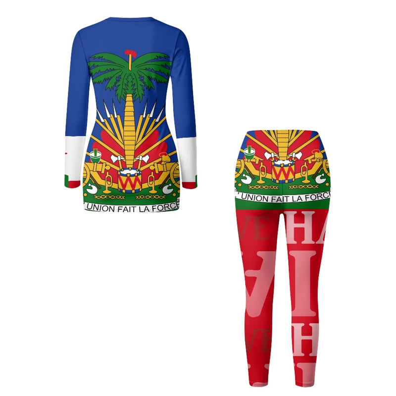 TMMG HAITI HAITIAN FLAG YOGA SUIT