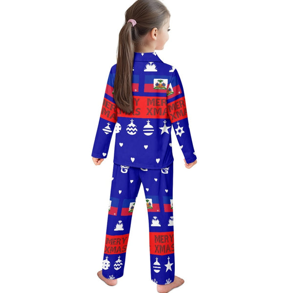 TMMG HAITI KIDS BLUE XMAS PAJAMA SET
