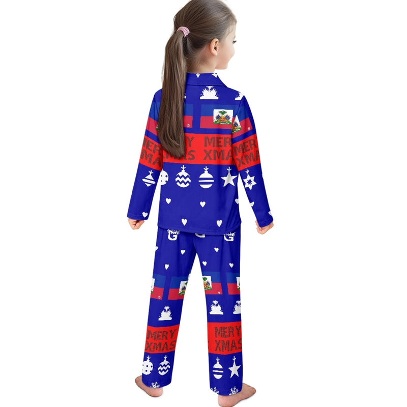 TMMG HAITI KIDS BLUE XMAS PAJAMA SET