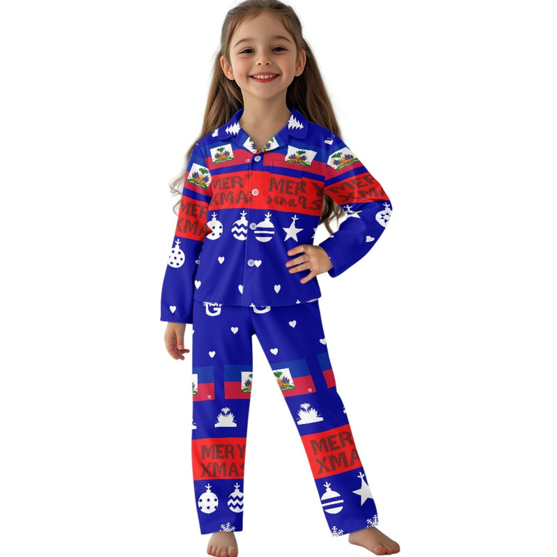TMMG HAITI KIDS BLUE XMAS PAJAMA SET