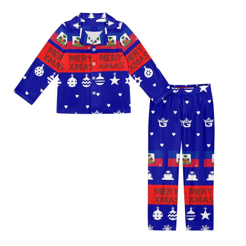TMMG HAITI KIDS BLUE XMAS PAJAMA SET