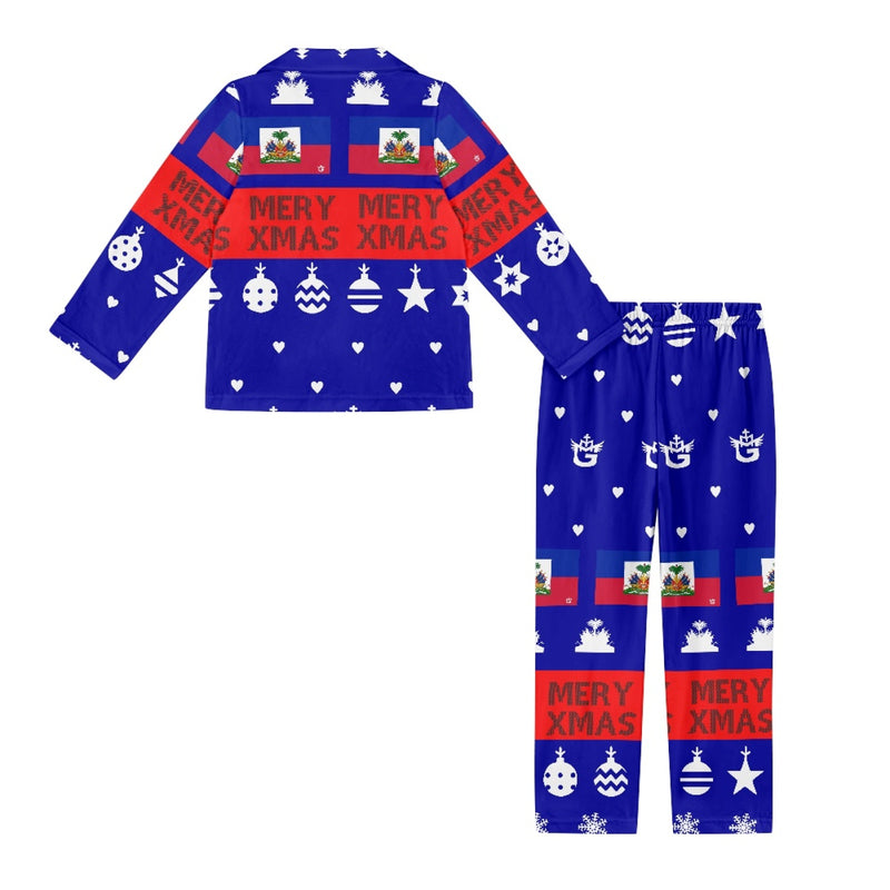 TMMG HAITI KIDS BLUE XMAS PAJAMA SET