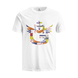 TMMG LOGO Haiti License Plates Print Collection Pure Cotton White T-Shirt