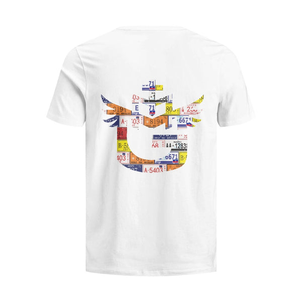 TMMG LOGO Haiti License Plates Print Collection Pure Cotton White T-Shirt