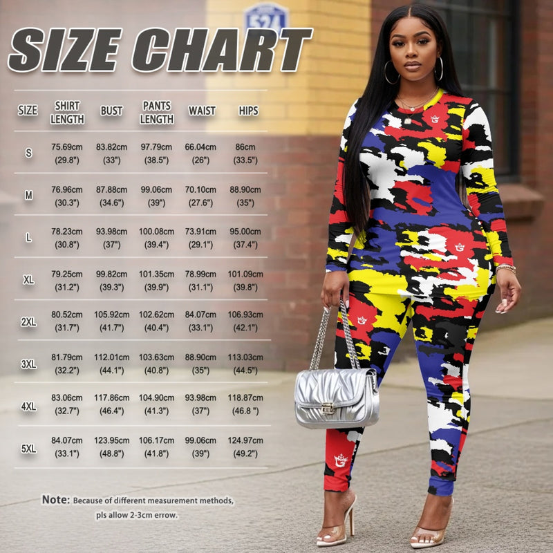TMMG HAITI MAP ARMY BLUE CAMO YOGA SUIT CLOTHES