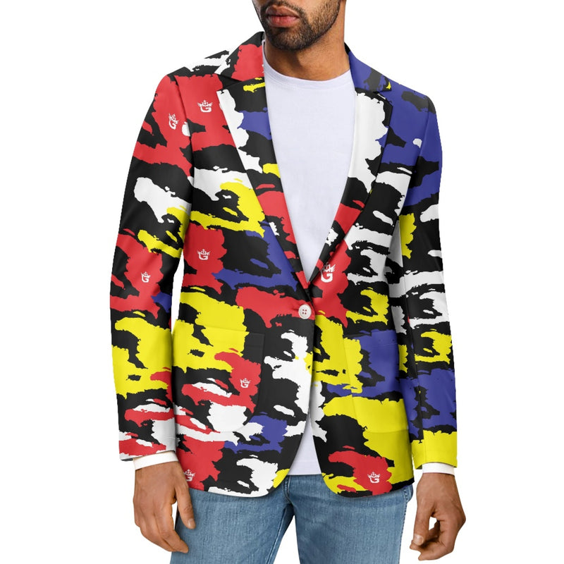 TMMG HAITI MAP BLUE CAMO ARMY BLAZER