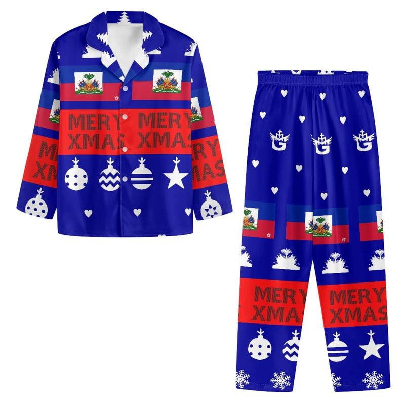 TMMG HAITI MEN'S BLUE XMAS PAJAMA SET