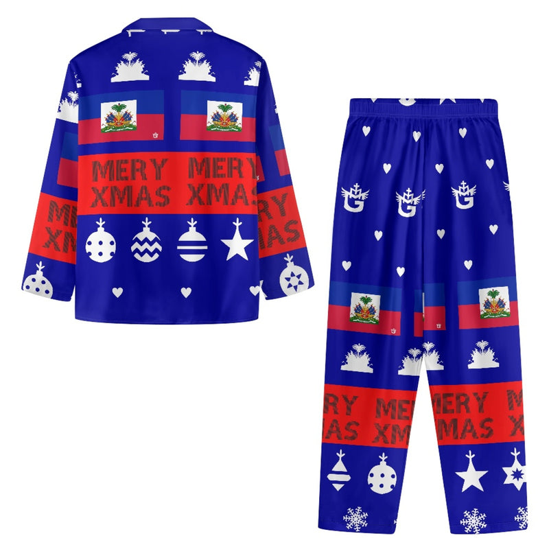 TMMG HAITI MEN'S BLUE XMAS PAJAMA SET