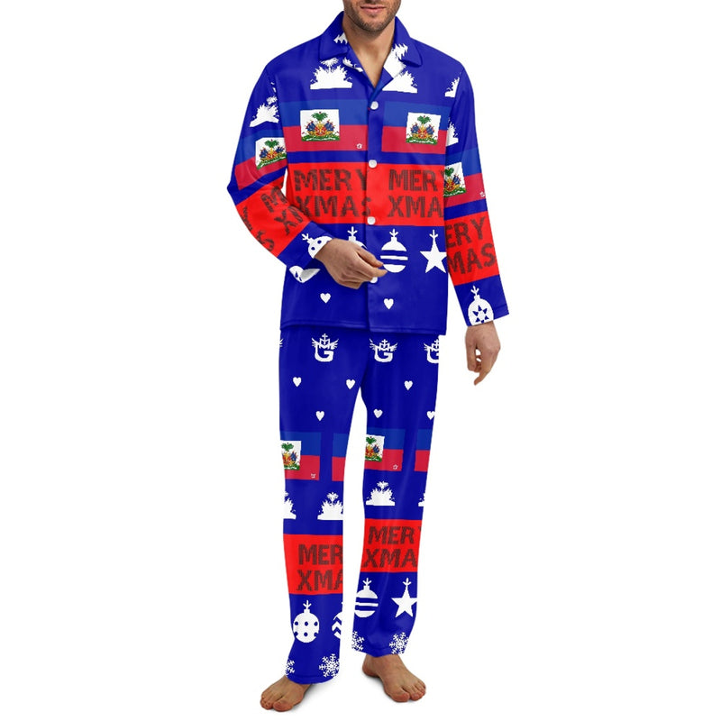 TMMG HAITI MEN'S BLUE XMAS PAJAMA SET