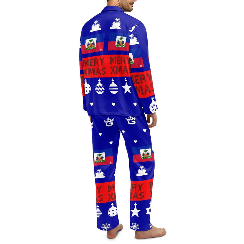 TMMG HAITI MEN'S BLUE XMAS PAJAMA SET