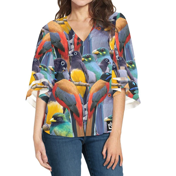 TMMG HAITI NATIONAL BIRD TROGON BLOUSE