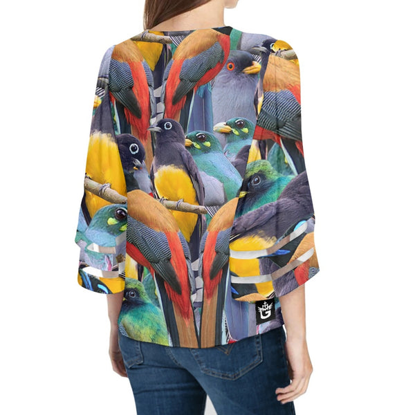 TMMG HAITI NATIONAL BIRD TROGON BLOUSE