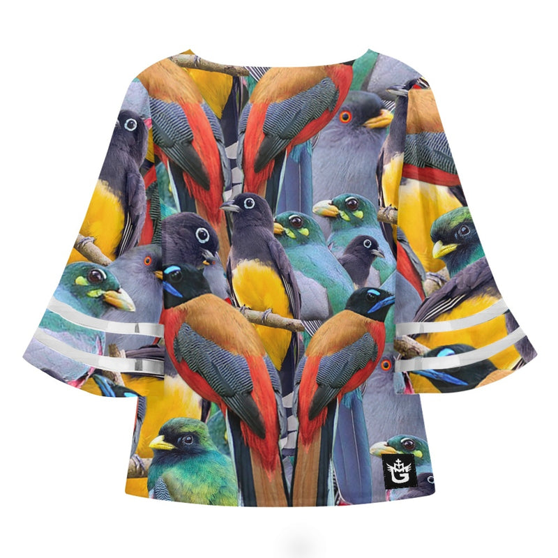 TMMG HAITI NATIONAL BIRD TROGON BLOUSE