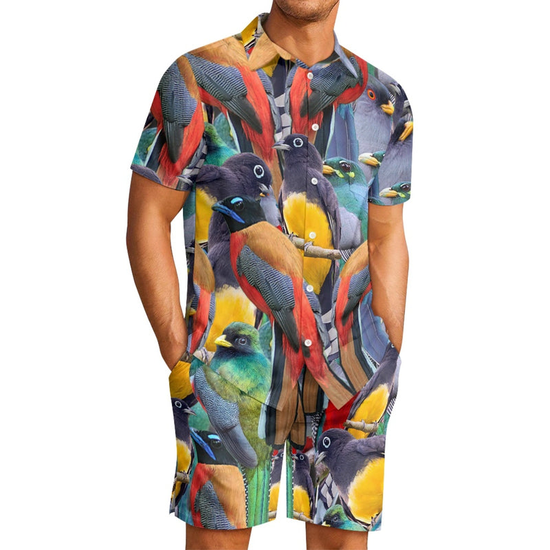 TMMG HAITI NATIONAL BIRD TROGON MEN'S CABANA SET