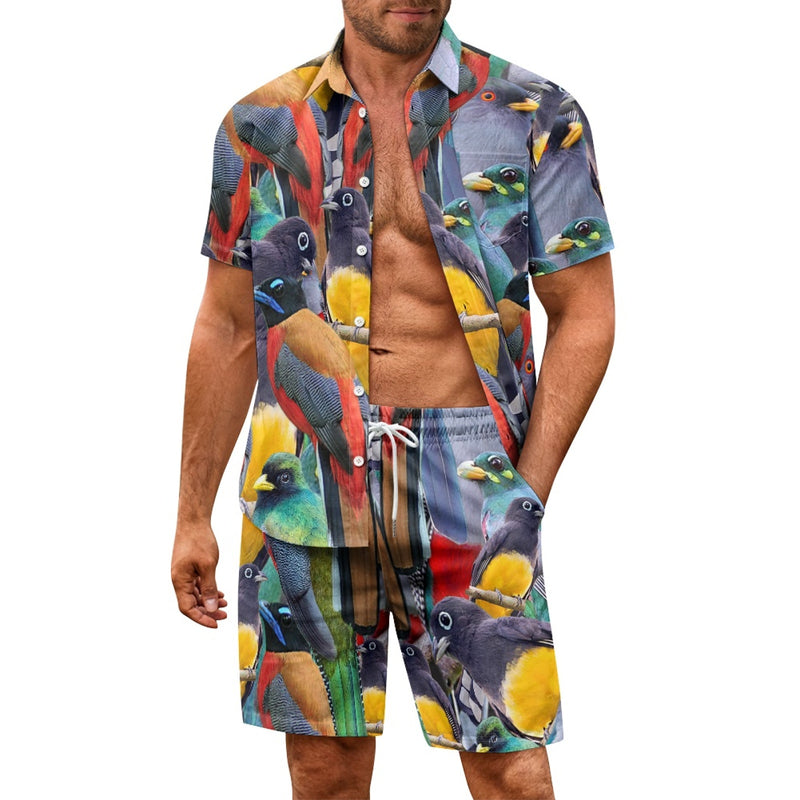 TMMG HAITI NATIONAL BIRD TROGON MEN'S CABANA SET