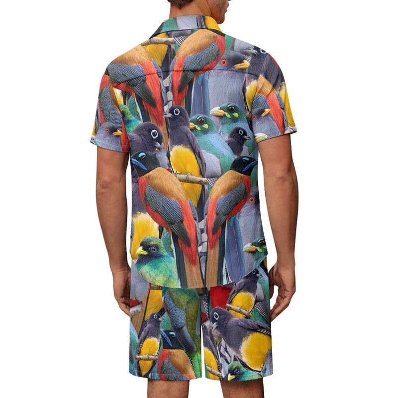 TMMG HAITI NATIONAL BIRD TROGON MEN'S CABANA SET