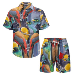 TMMG HAITI NATIONAL BIRD TROGON MEN'S CABANA SET