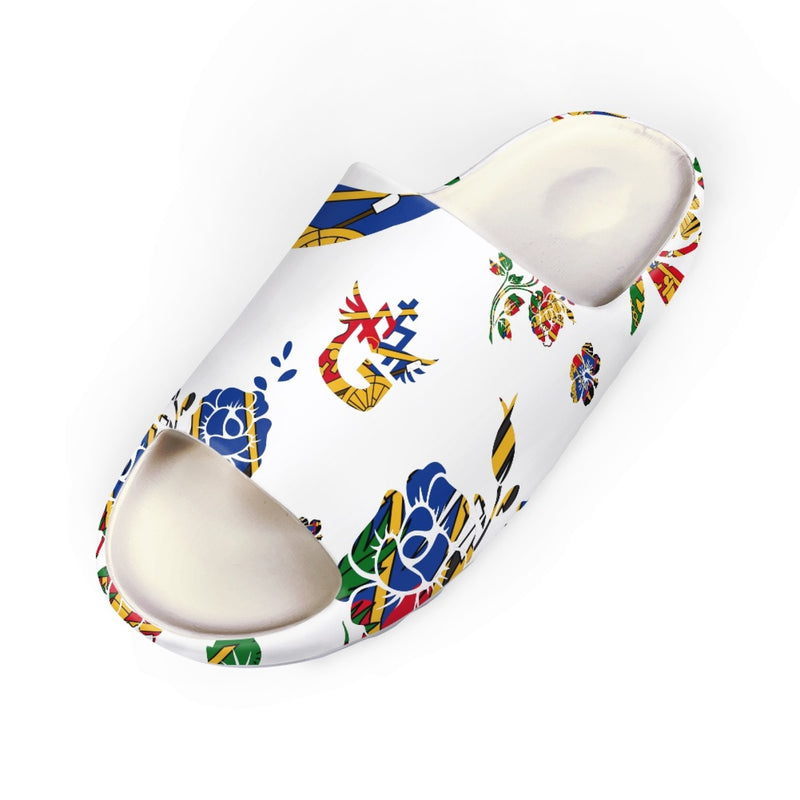 TMMG HAITI NATIONAL FLOWER CHOUBLAK HIBISCUS FLOWER Fashion Slides Sandals