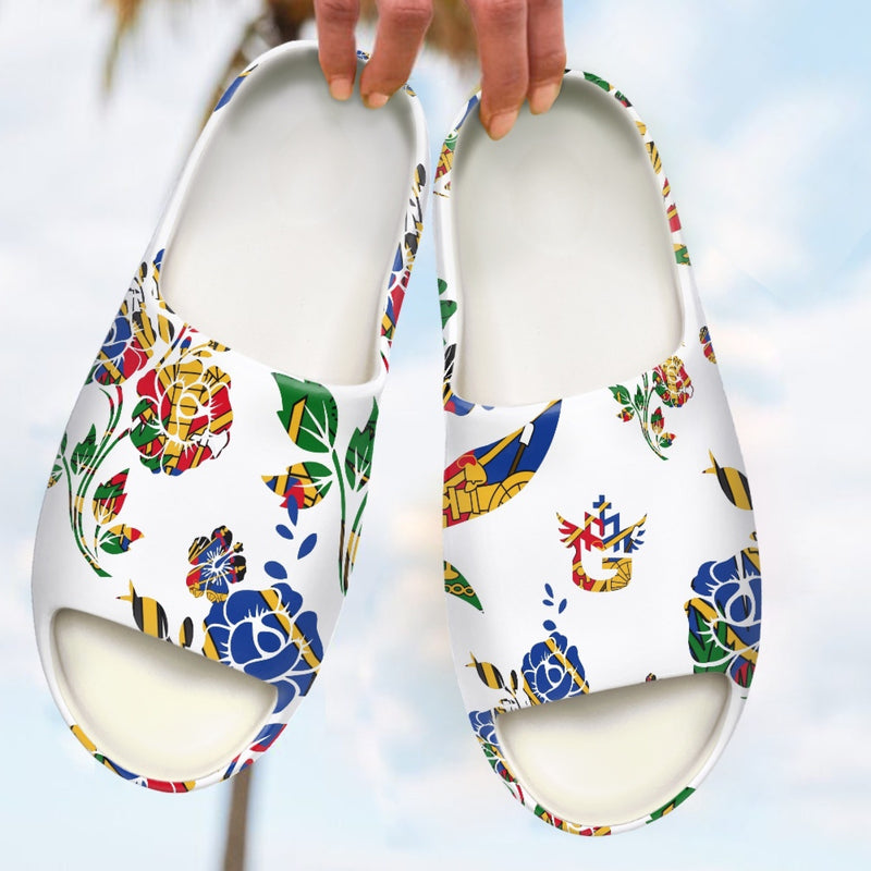 TMMG HAITI NATIONAL FLOWER CHOUBLAK HIBISCUS FLOWER Fashion Slides Sandals