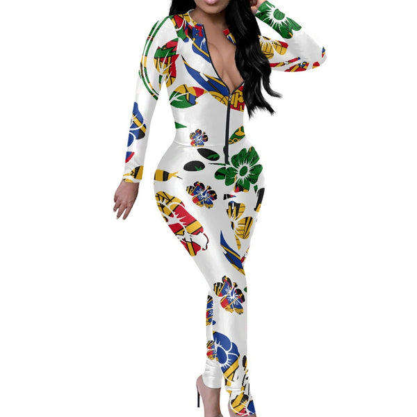 TMMG HAITI NATIONAL FLOWER HIBISCUS JUMPSUIT