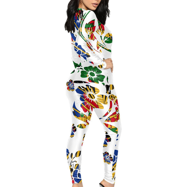 TMMG HAITI NATIONAL FLOWER HIBISCUS JUMPSUIT