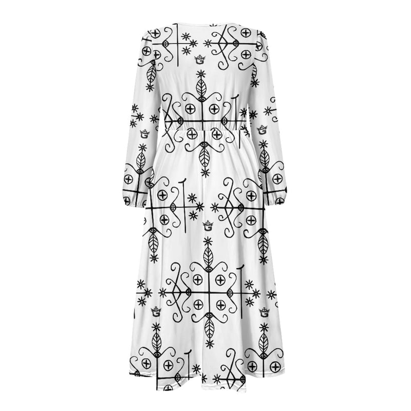 TMMG Haiti Voodoo Papa Legba V-Neck Midi Dress