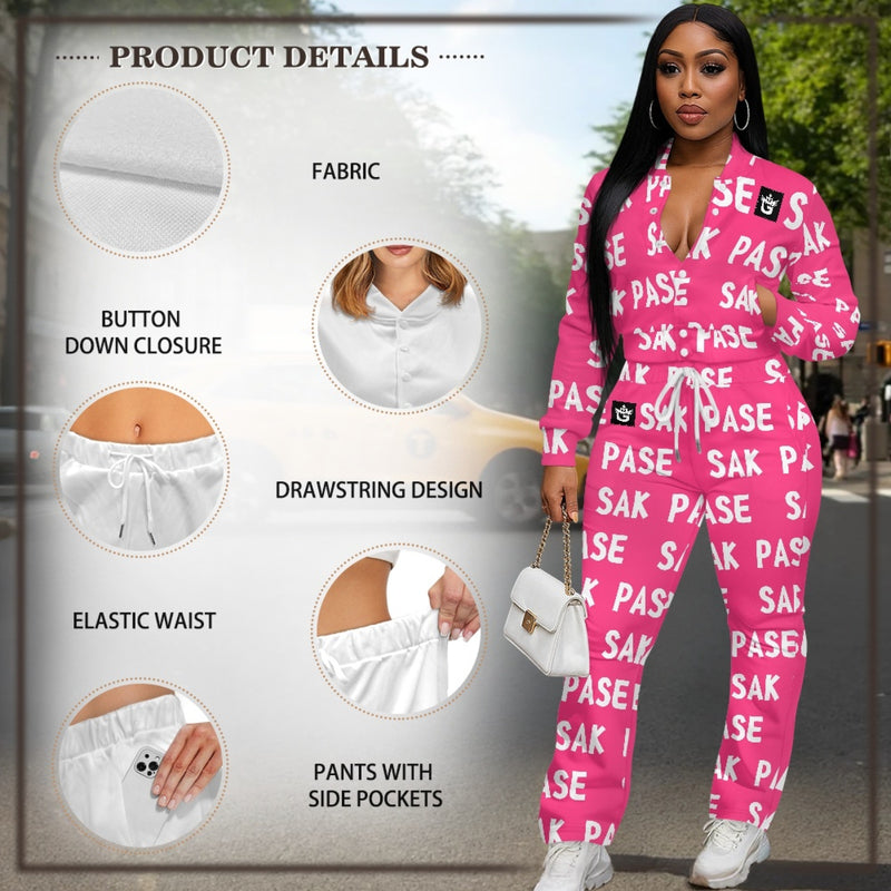 TMMG HAITI PINK BEASEBALL SAK PASE SET