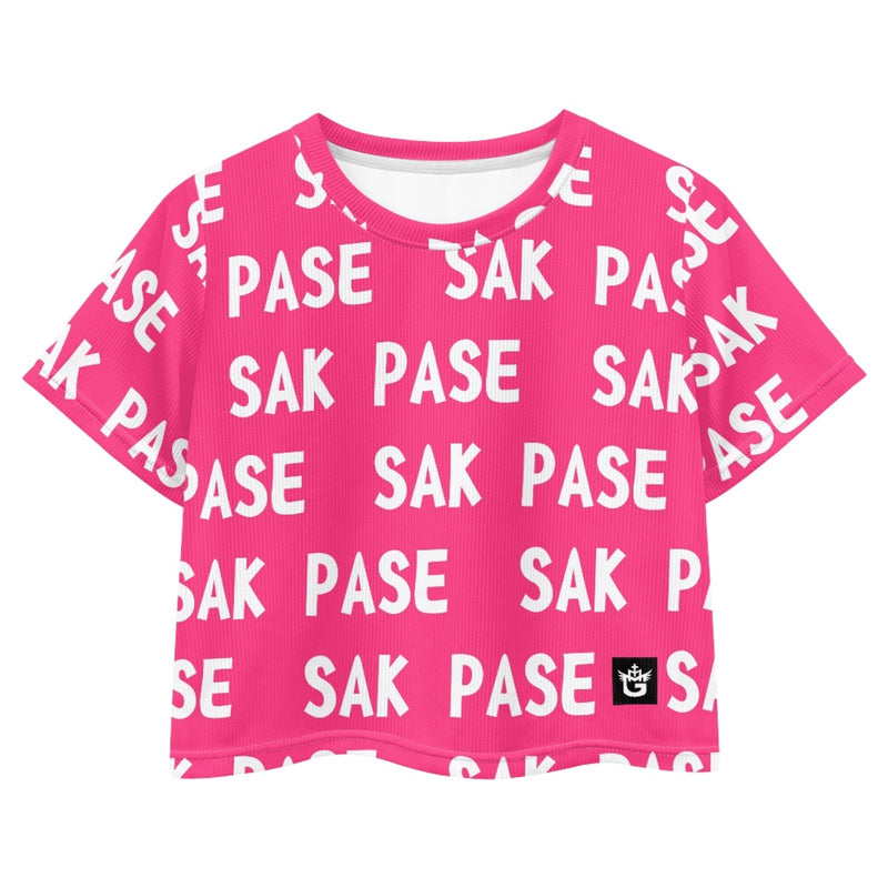 TMMG HAITI PINK SAK PASE CROP TOP