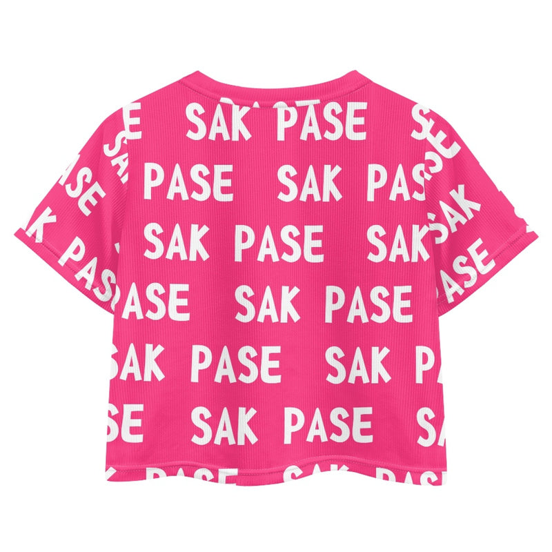 TMMG HAITI PINK SAK PASE CROP TOP