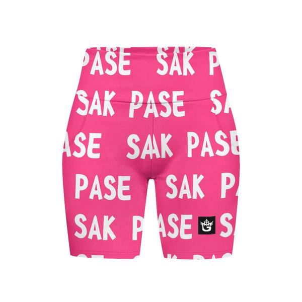 TMMG HAITI PINK SAK PASE SHORT YOGA PANTS