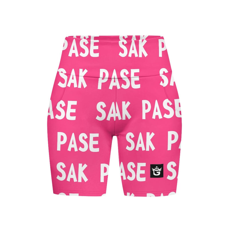 TMMG HAITI PINK SAK PASE SHORT YOGA PANTS