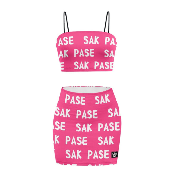 TMMG HAITI PINK SAK PASE TOP SKIRT SUIT