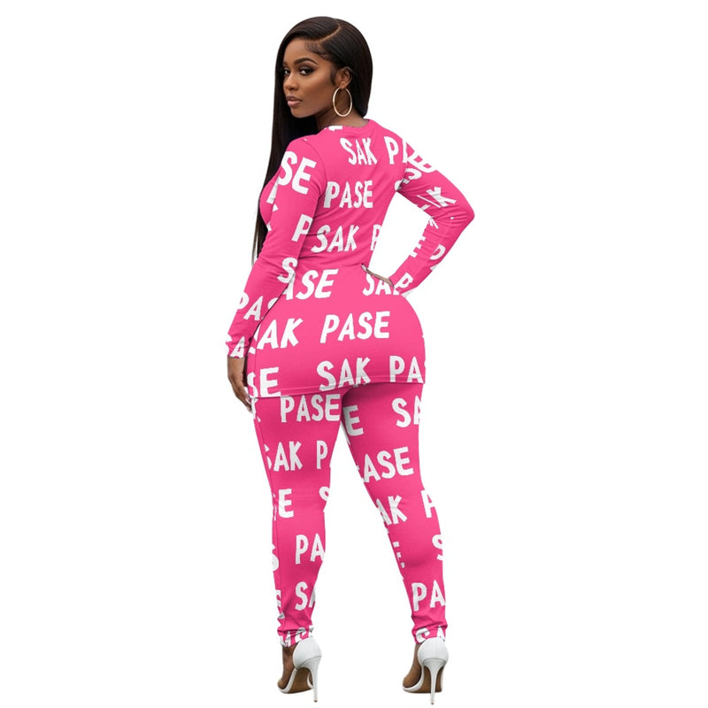 TMMG HAITI PINK SAK PASE YOGA SUIT